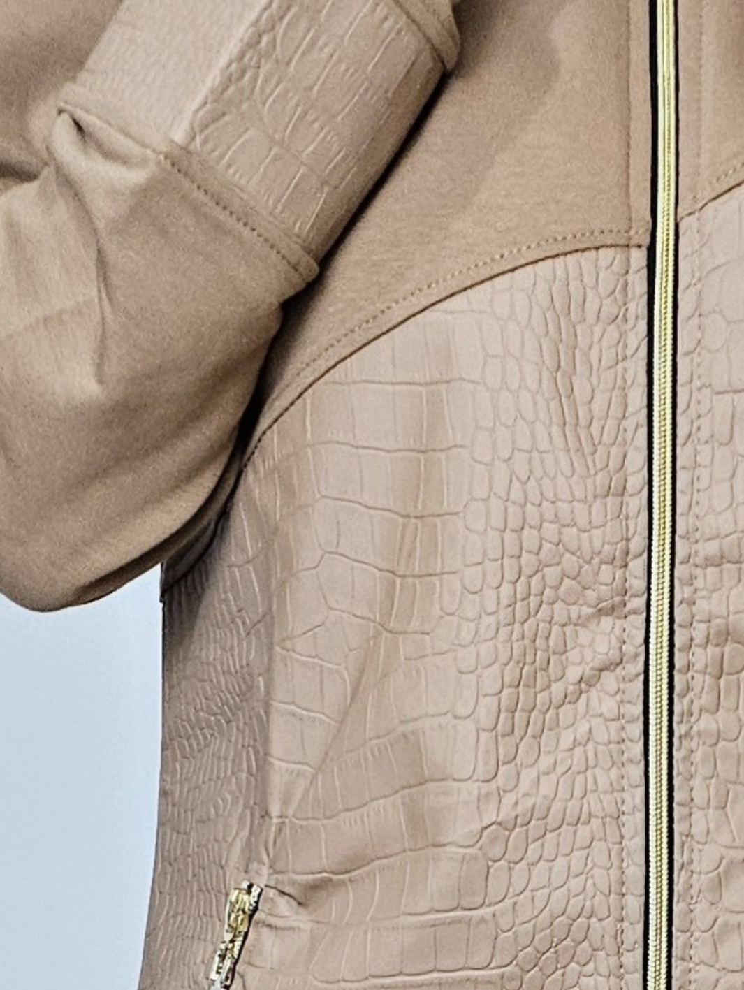 Crocodile Texture Leather /Cotton Tracksuit (Copy)