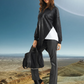 SOFT VELVET STYLISH TUNIC SET WITH LEATHER PANT